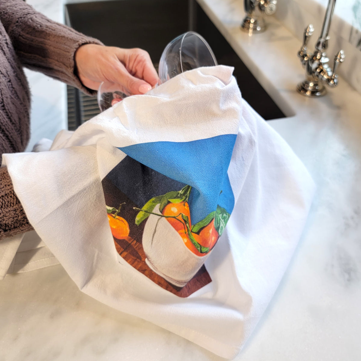 "Hey Cutie" Clementine Tea Towel