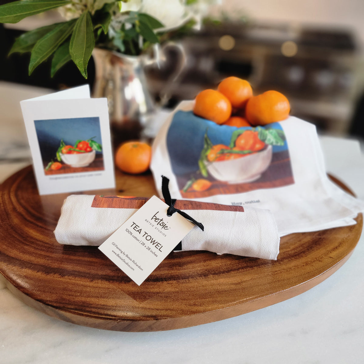 "Hey Cutie" Clementine Tea Towel