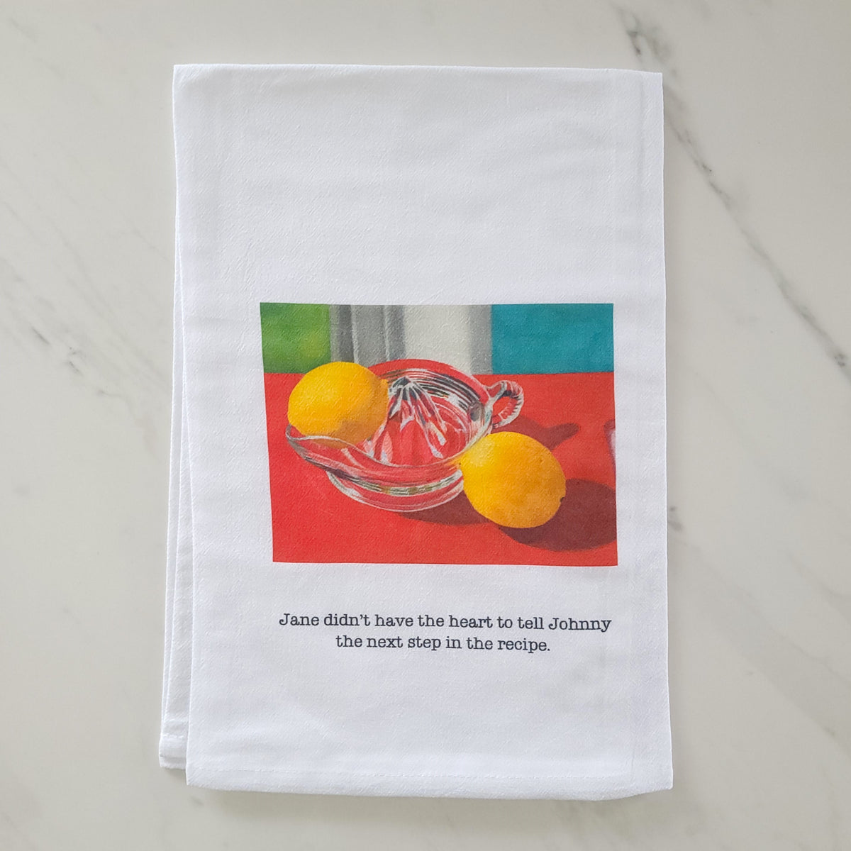 "Jane & Johnny" Lemons Tea Towel