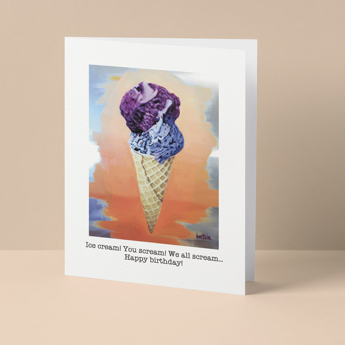 "Ice cream! You scream!" Greeting Card