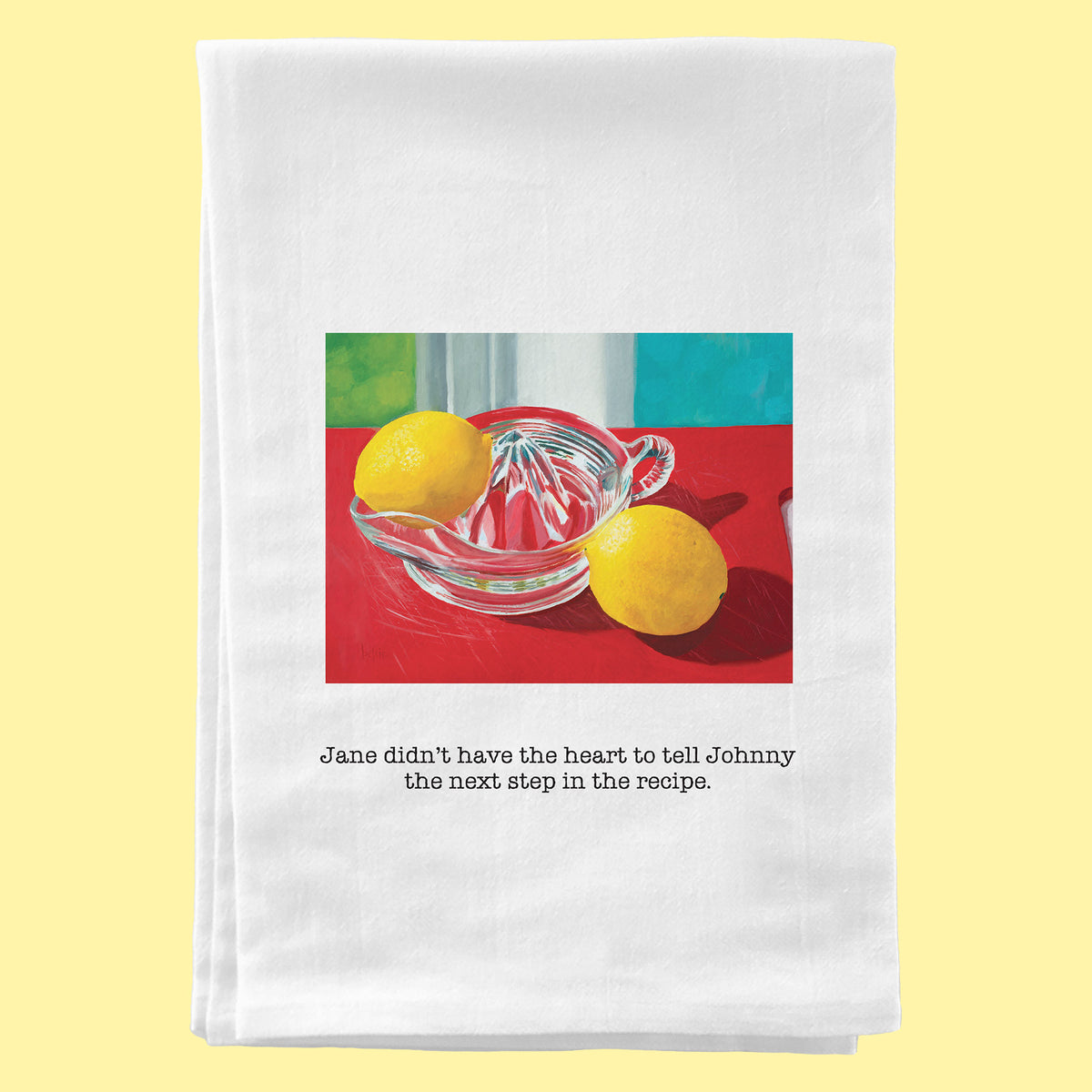 "Jane & Johnny" Lemons Tea Towel
