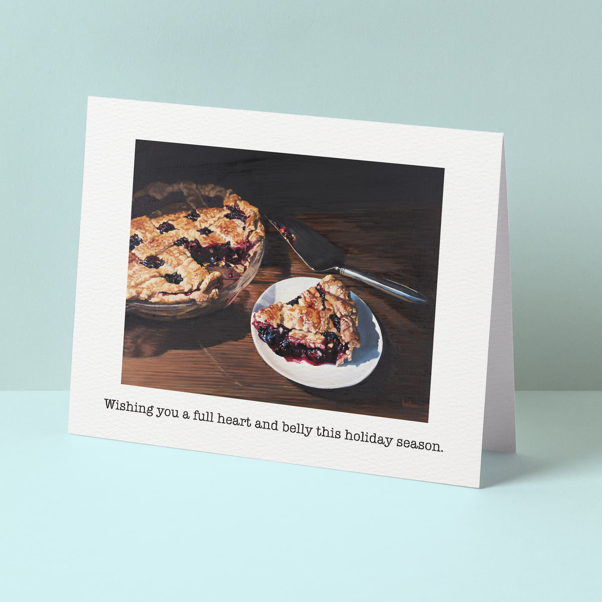 "Wishing you a full heart and belly" Greeting Card