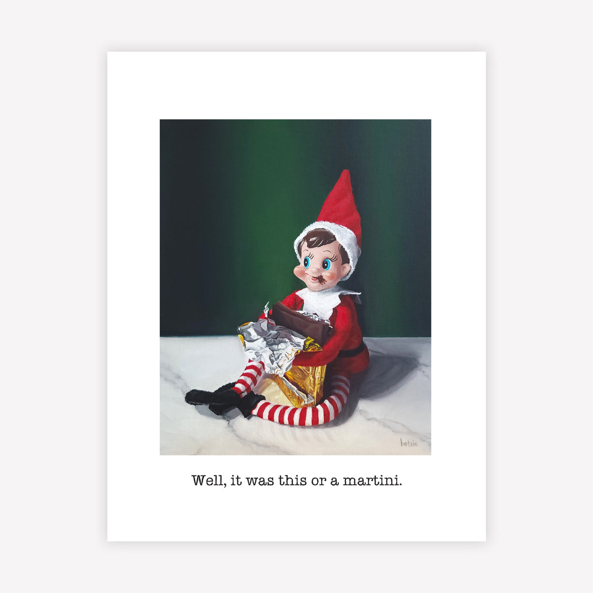 "Well, it was this or a martini" Greeting Card
