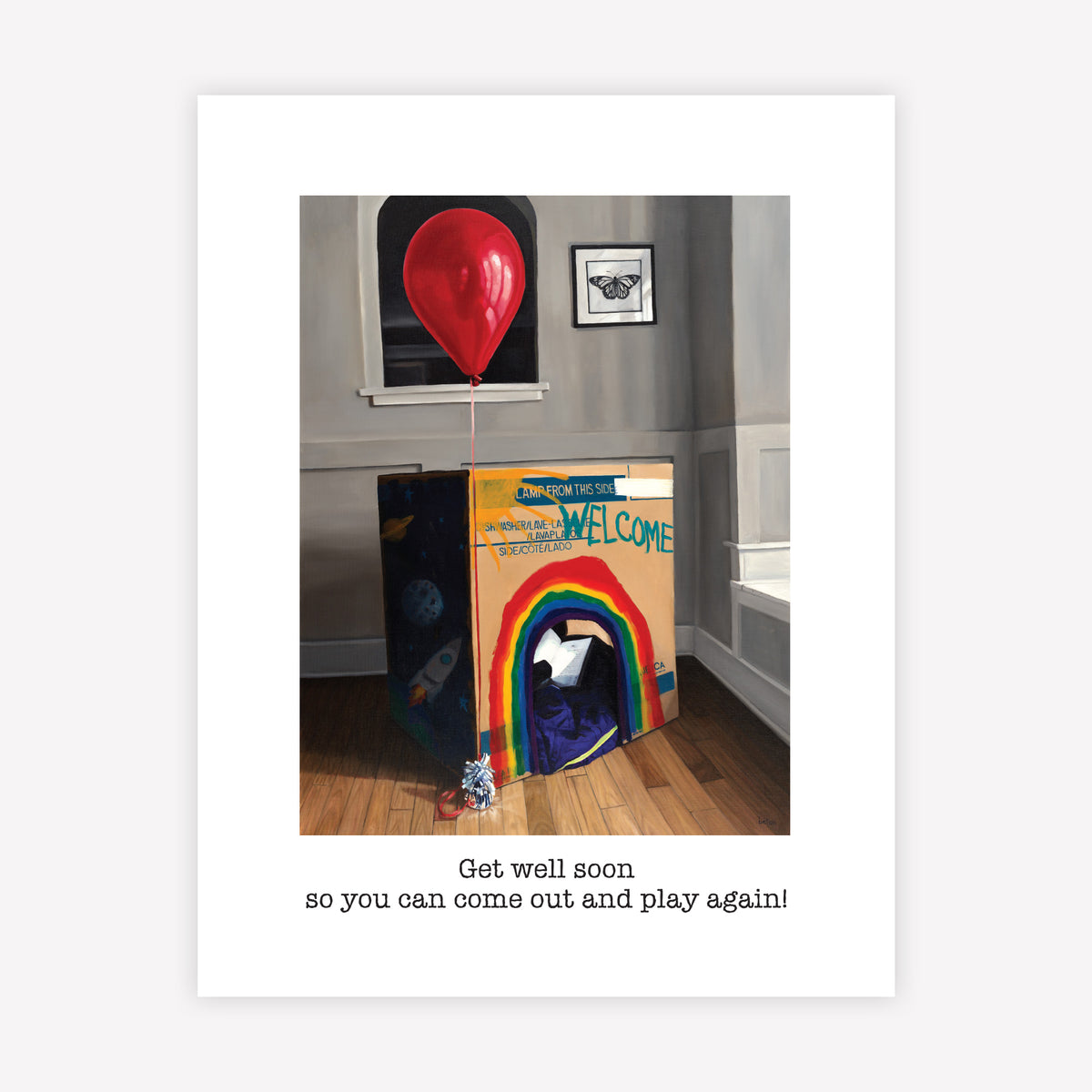 "Get well soon so you can come out and play" Greeting Card