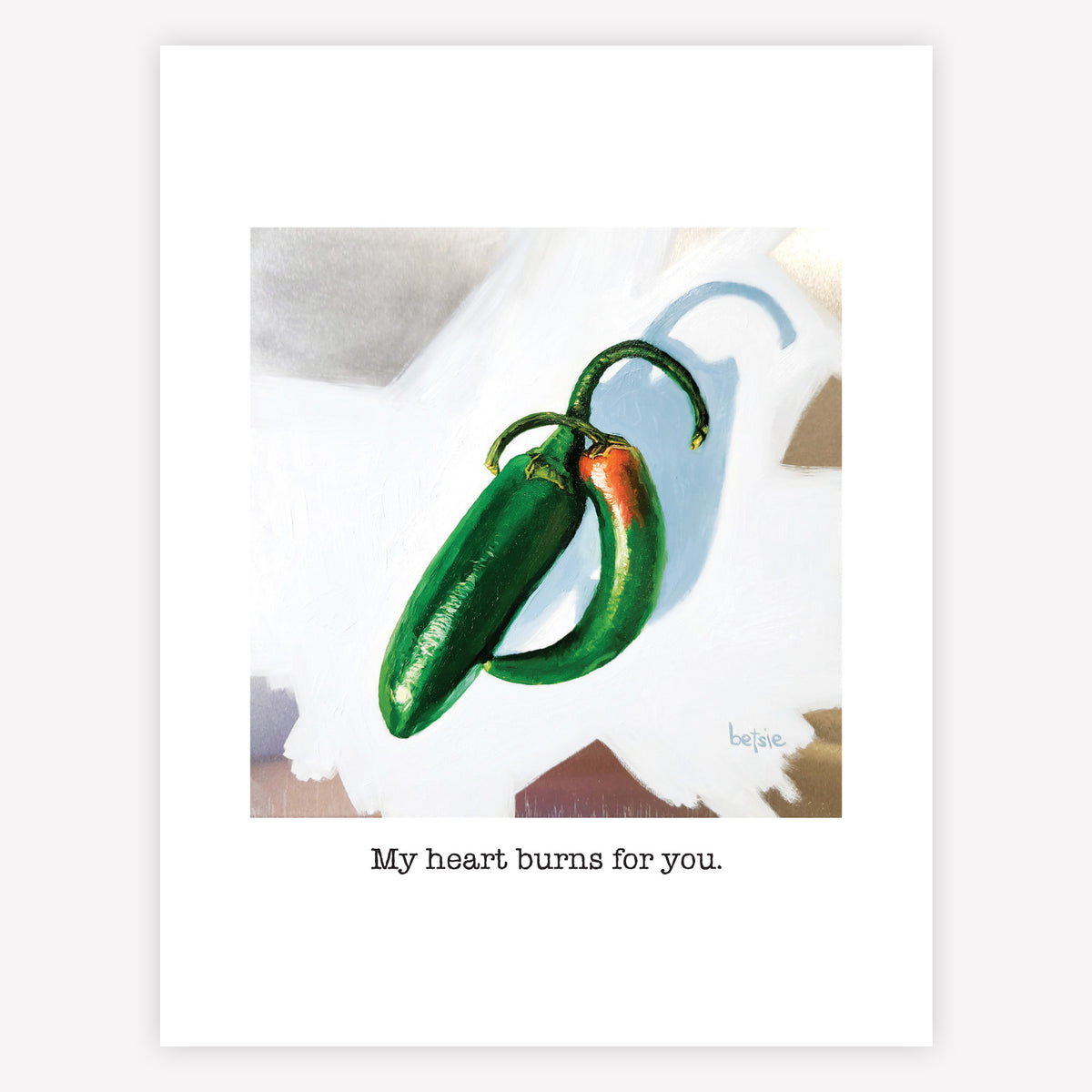 "My heart burns for you" Greeting Card