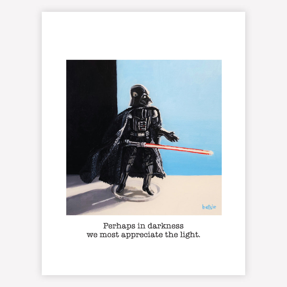 "Perhaps in darkness" Greeting Card
