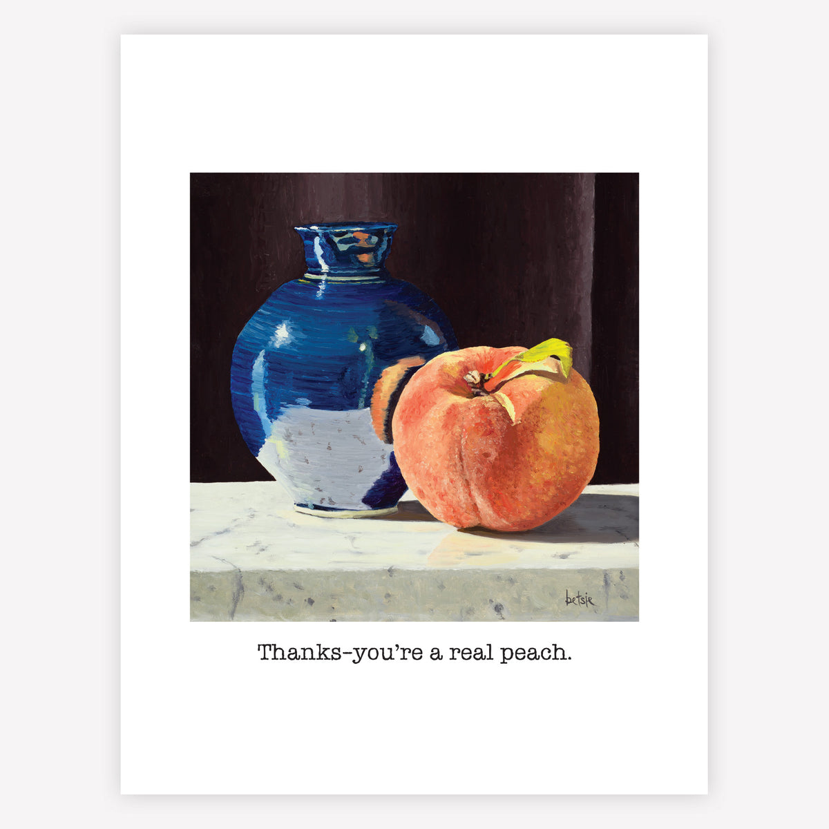 "Thanks--you're a real peach" Greeting Card