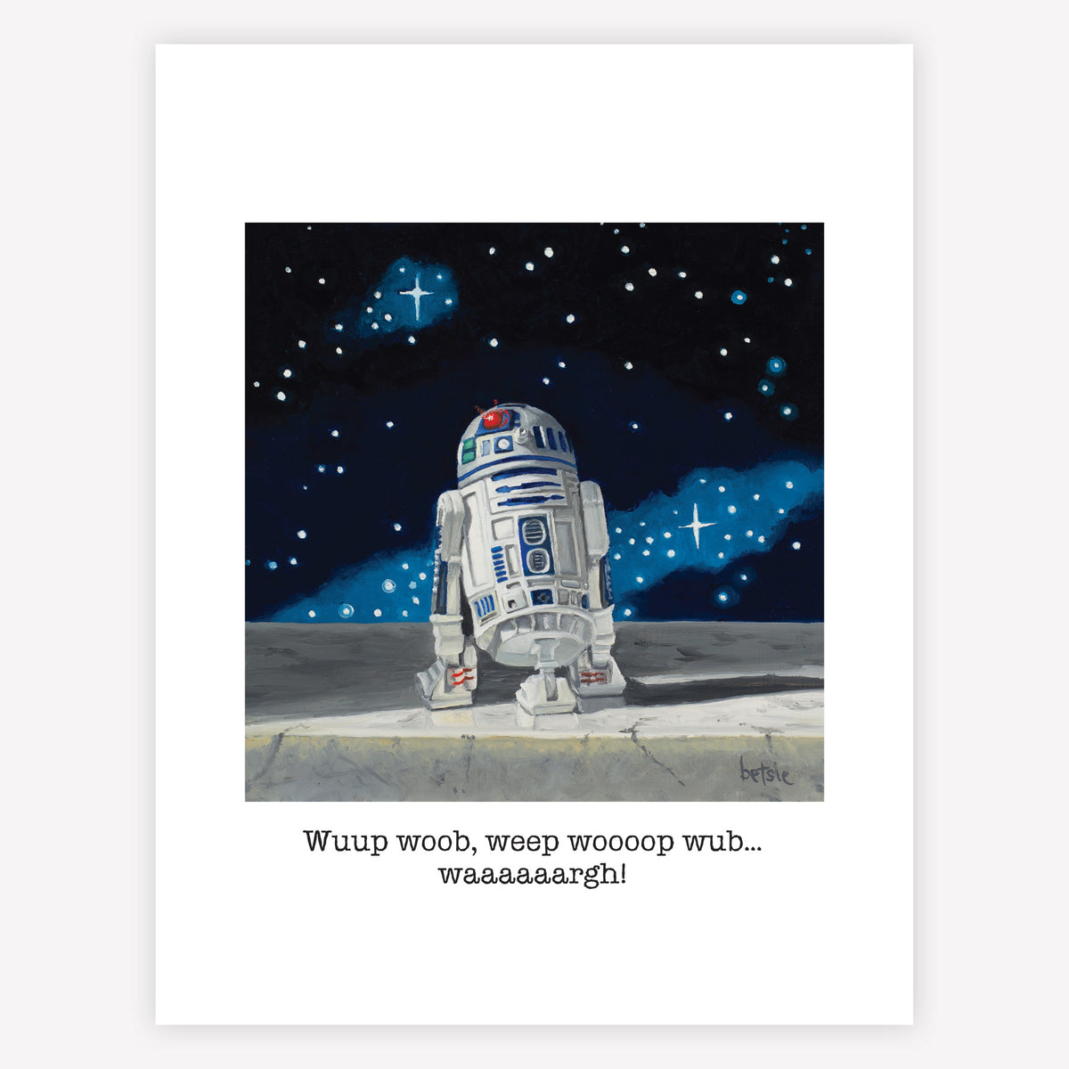 "Wuup woob, weep woooop wub" Greeting Card