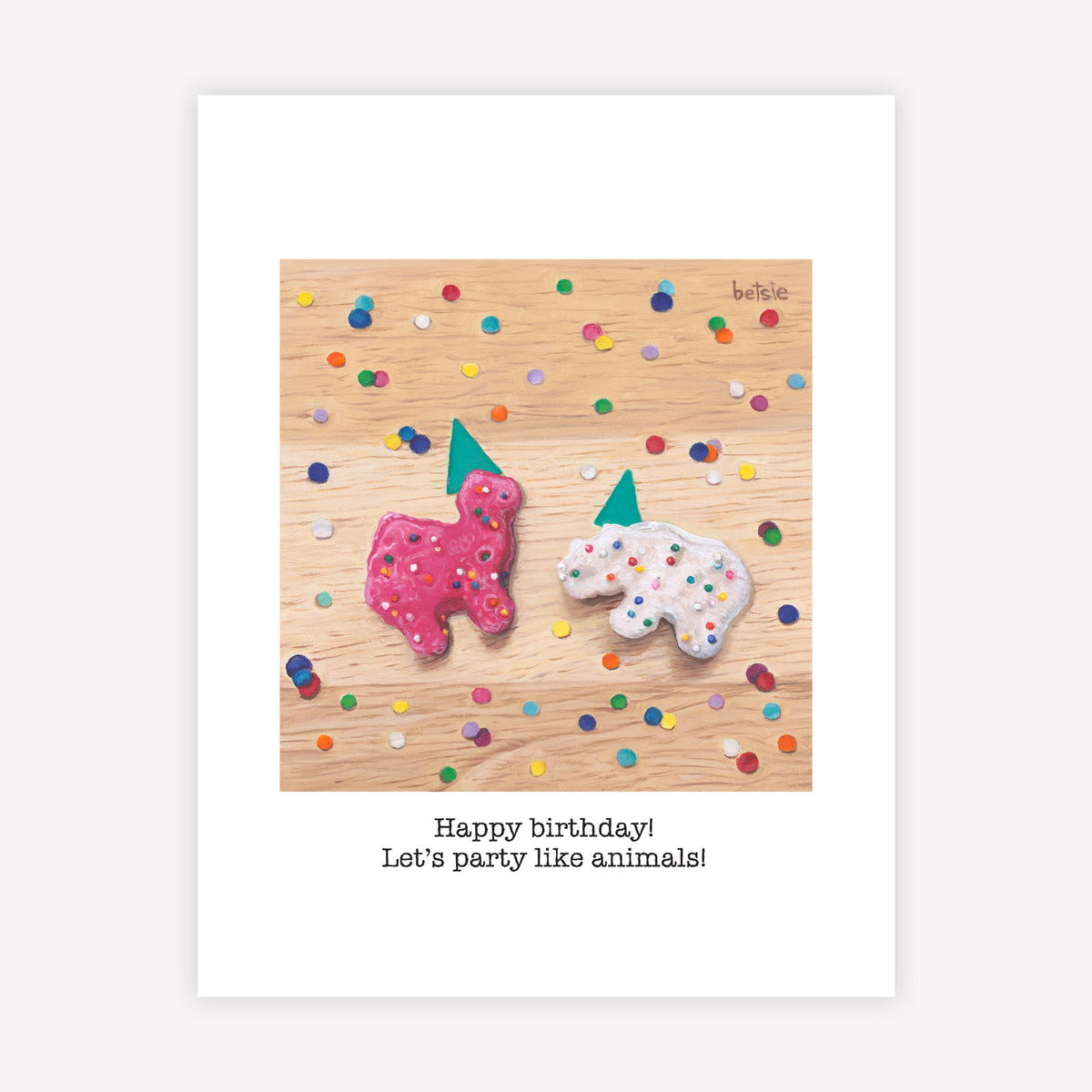 "Happy Birthday! Let's party like animals!" Greeting Card