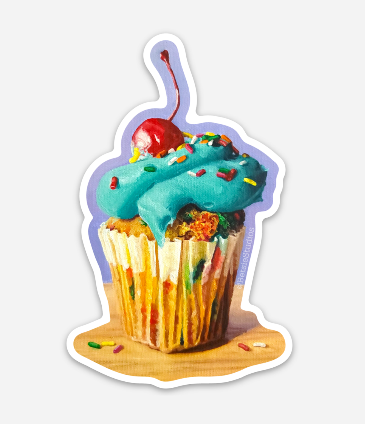 Cupcake Muse Die Cut Sticker