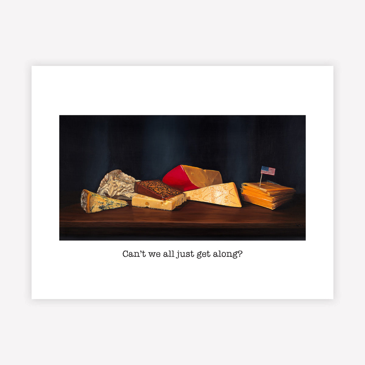 "Can't we all just get along?" Greeting Card