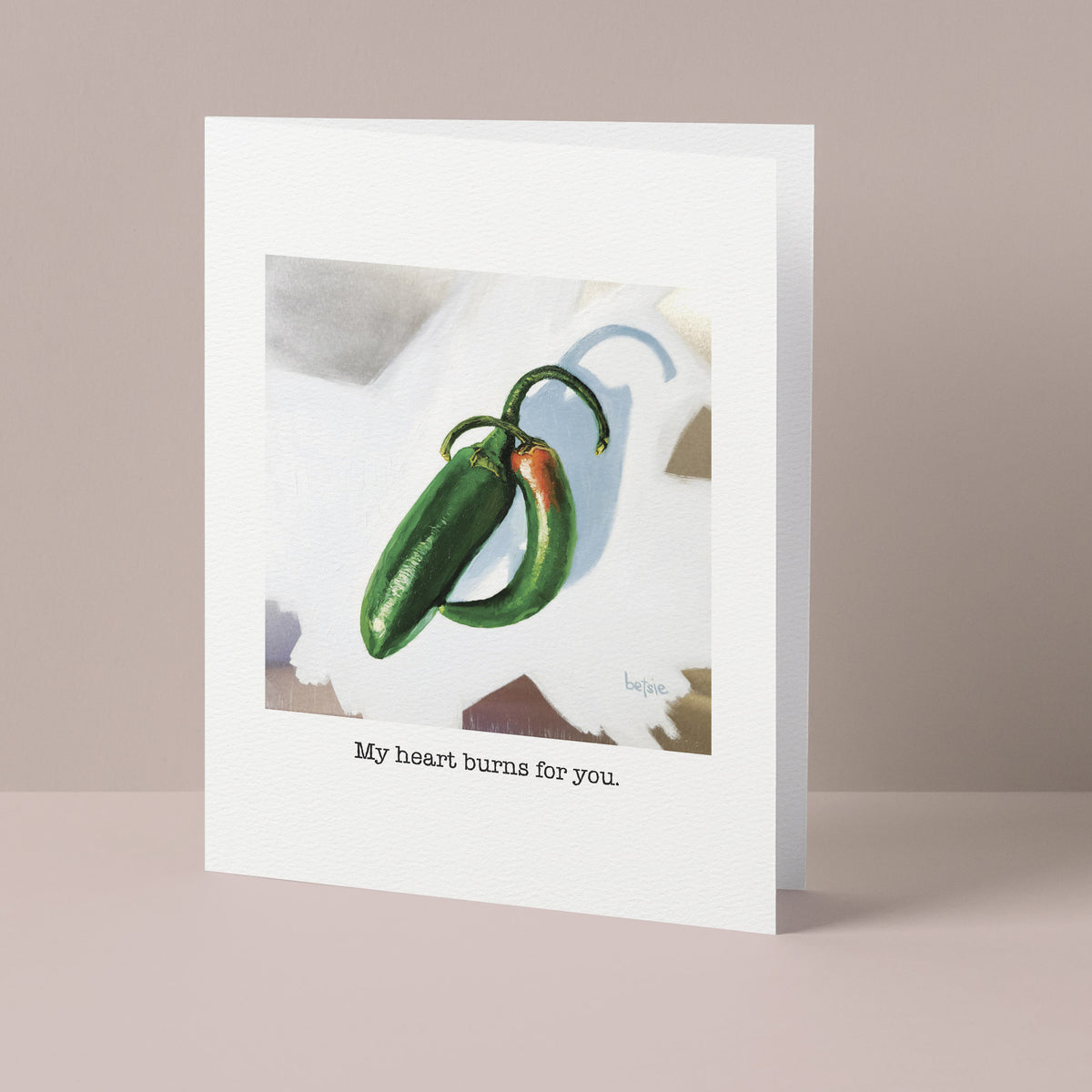 "My heart burns for you" Greeting Card