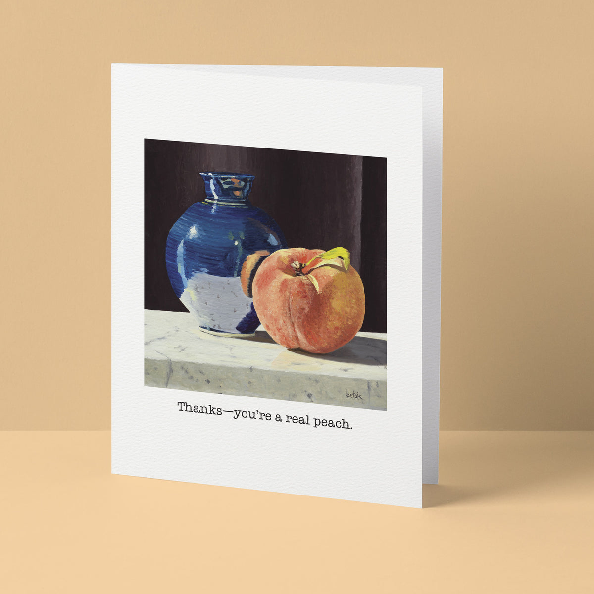 "Thanks--you're a real peach" Greeting Card
