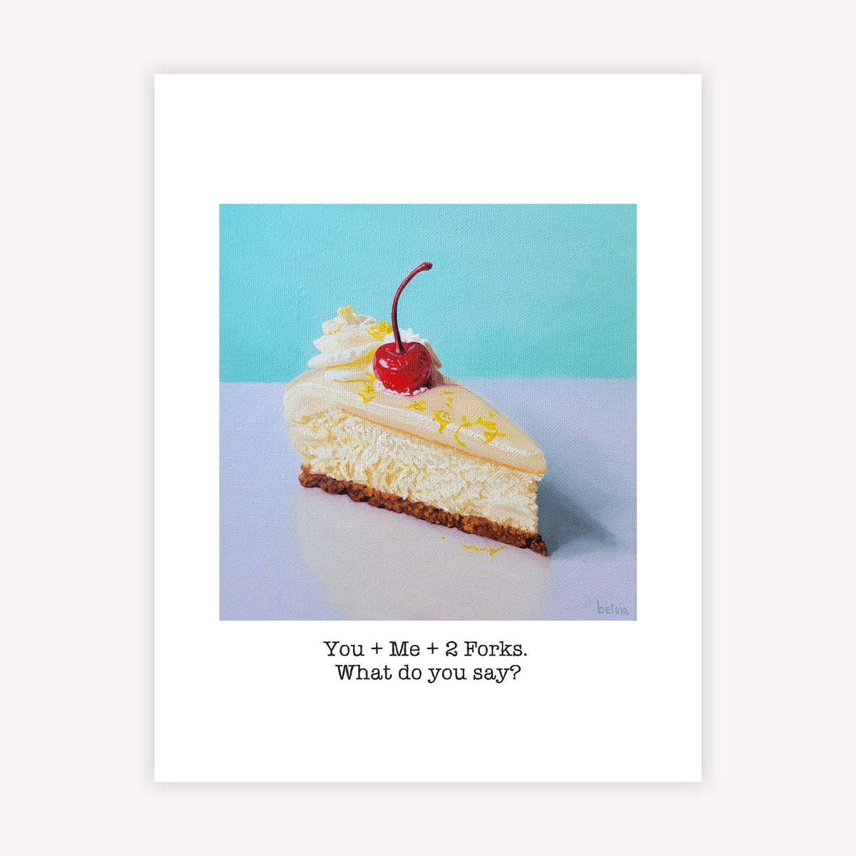 "You + Me + Two Forks" Greeting Card
