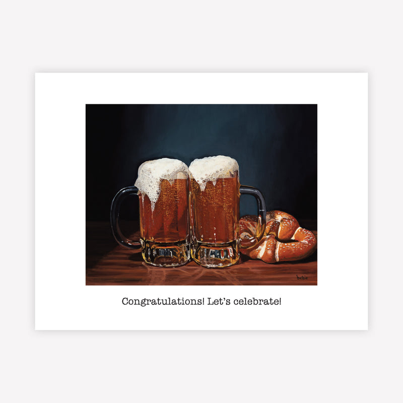 "Congratulations! Let's celebrate!" Greeting Card