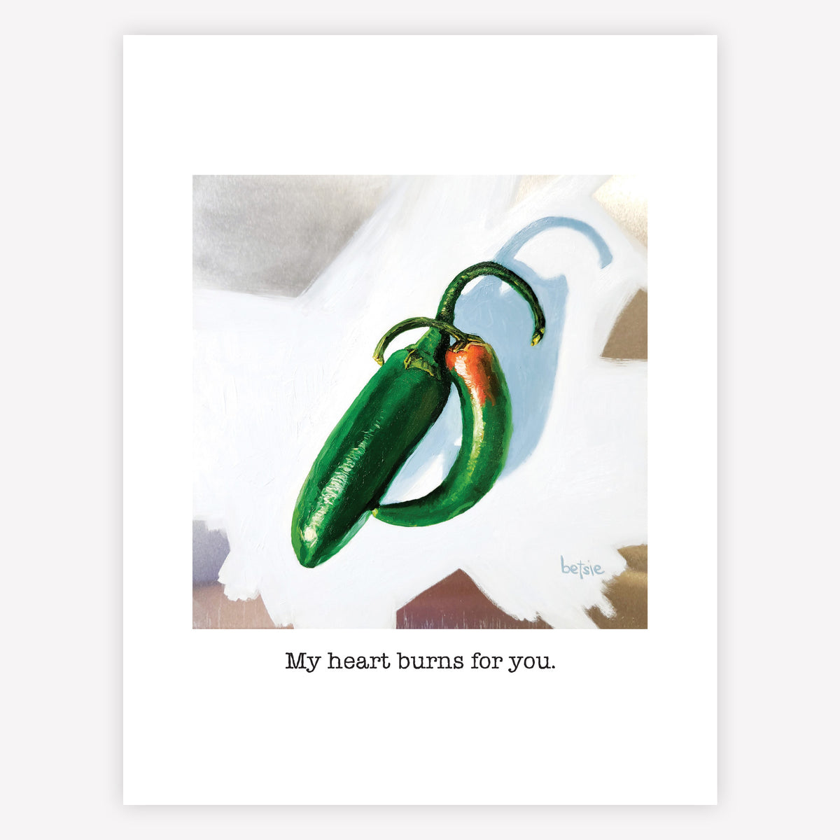 "My heart burns for you" Greeting Card