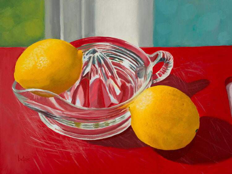Jane didn't have the heart to tell Johnny the next step in the recipe. (Giclée Print)
