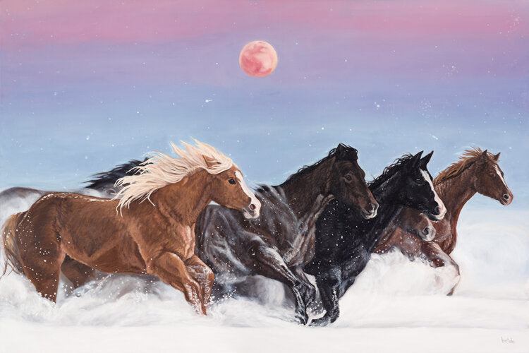 Spirit Horses & Supermoon (Giclée Print)